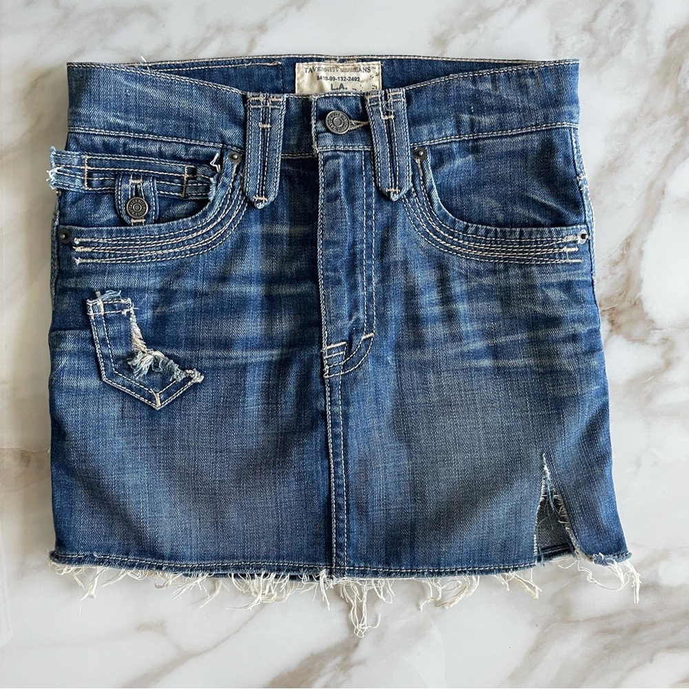 2008 Jimmy Taverniti SO Jeans Candice Punk Denim Mini Skirt 25